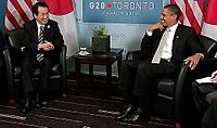 Naoto Kan and Barack Obama 20100627 3