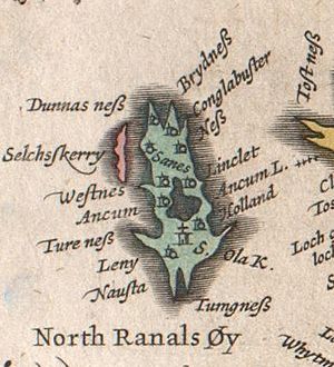 North Ronaldshay Blaeu - Atlas of Scotland 1654