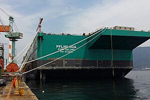 PFLNG2 hull during construction