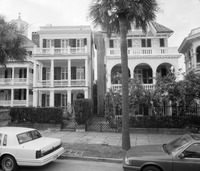 PHOTOGRAMMETRIC IMAGE- SOUTH FRONT ELEVATION, INCLUDES -28 SOUTH BATTERY - James E. Spear House, 30 South Battery Street, Charleston, Charleston County, SC HABS SC,10-CHAR,360-7