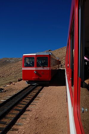 Pikes-Peak-Cog-Railway Windy-Point Trains 2012-10-21