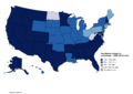 Population Change by Percentage - 2000 US Census