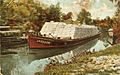 Postcard of cotton barge on Buffalo Bayou, Houston, Texas (10001287)