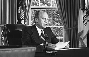 President Ford announces his decision to pardon former President Richard Nixon - NARA - 7140608