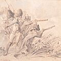 Russian (or English) forces near Bergen, by Dirk Langendijk (1748 - 1805)
