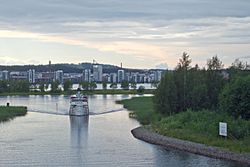 SS Suomi approaching Äijälänsalmi