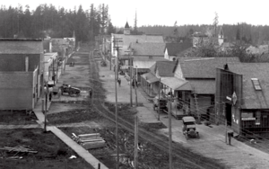 Sandy, Oregon main street, 1917