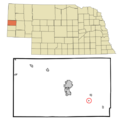 Scotts Bluff County Nebraska Incorporated and Unincorporated areas Melbeta Highlighted