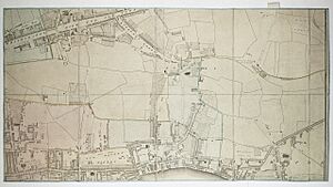 Sheet 4 (Mile End, Stepney, Shadwell, Limehouse) from the east half of the- 'Plan of the cities of London and Westminster, the borough of Southwark and parts adjoining shewing every house' RMG K0929