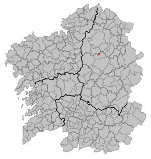 Situation of Rábade within Galicia