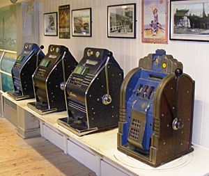 Slot machines at Wookey Hole Caves