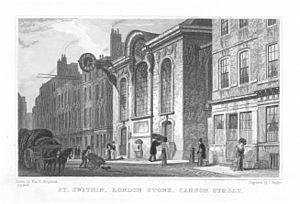 St Swithins London Stone church 1831