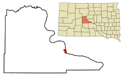 Location in Stanley County and the state of South Dakota
