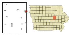 Location of Dysart, Iowa