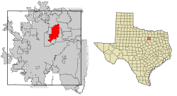 Location of North Richland Hills in Tarrant County, Texas