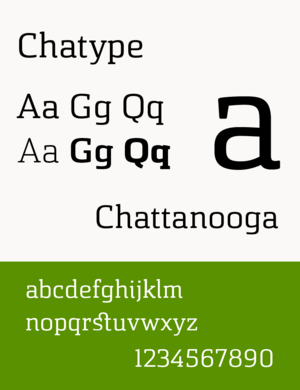Typeface sample Chatype