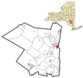 Ulster County New York incorporated and unincorporated areas Port Ewen highlighted