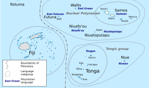 Wallis, Futuna, Samoa, Tonga, Niue, Fidji (Polynésie ancestrale) multilingue