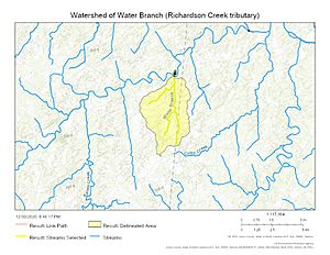 Watershed of Water Branch (Richardson Creek tributary)