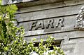 William Farr's name on the Frieze of the LSHTM building 