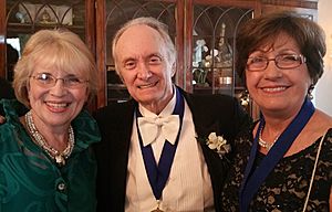 (L-R) Beth Courtney, President & Cep of LPB, Rolland Golden & former Govenor Blanco 2015