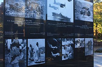 A403, Philadelphia Korean War Memorial, south image panel, from the northeast