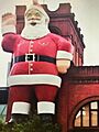 Adelaides Big Santa on the Central Market tower