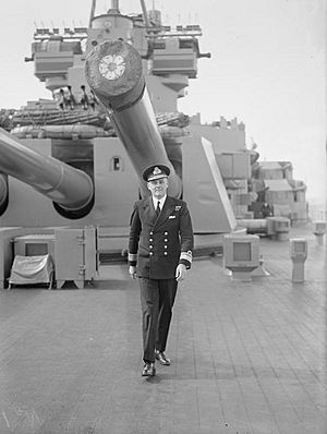 Admiral Douglas Fisher on HMS Duke of York 1942 IWM A 12142.jpg
