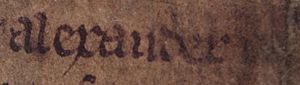 Alasdair Mac Domhnaill (Oxford Bodleian Library MS Rawlinson B 503, folio 57r)