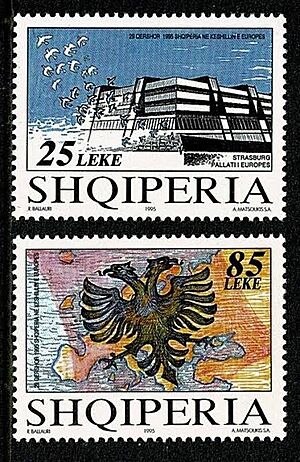 Albanian CoE stamp