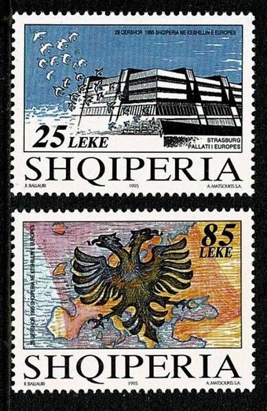 Albanian CoE stamp