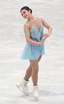 Alysa Liu during her free skate at the 2022 World Championships