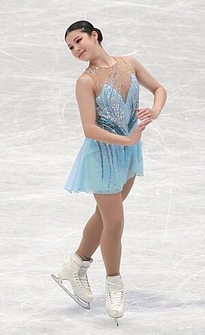 Alysa Liu during her free skate at the 2022 World Championships