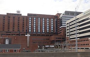 Atrium Health Wake Forest Baptist Hospital seen from US 421
