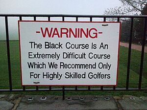 Bethpage Black Course warning sign