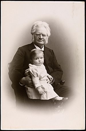 Bjørnstjerne Bjørnson og barnebarnet Bjørnstjerne Albert Bjørnson-Langen, 1900