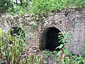 Brick foundations of blast ovens at Shelby Iron Works Park