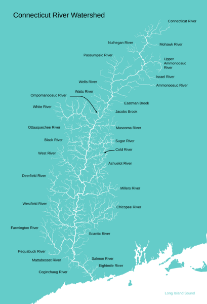 CTRiverWatershed Labeled Arial