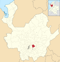 Location of the municipality and town of San Vicente in the Antioquia Department of Colombia