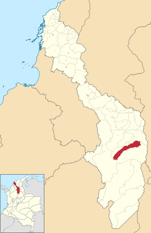 Location of the municipality and town of Arenal del Sur in the Bolívar Department of Colombia