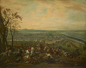 Copy after Jan van Huchtenburgh (Haarlem 1647-Amsterdam 1733) - The Battle of Luzzara, 1702. - RCIN 404901 - Royal Collection.jpg