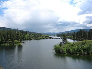 Ferry County Rail Trail trestle at Curlew Lake