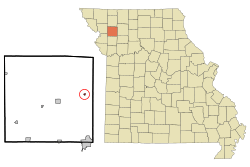 Location of Weatherby, Missouri