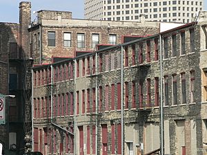 Deserted buildings historic third ward milwaukee
