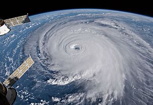 Dramatic Views of Hurricane Florence from the International Space Station From 9 12 (42828603210) (cropped)