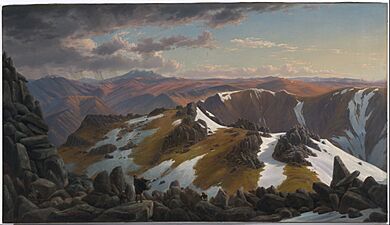 Eugene VON GUÉRard - North-east view from the northern top of Mount Kosciusko - Google Art Project