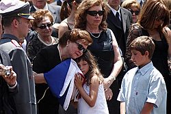 Famille de Pinochet lors de ses funérailles