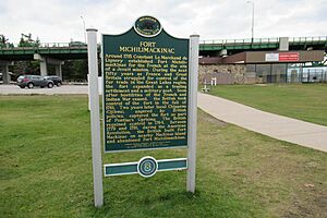 Fort Michilimackinac state historic marker