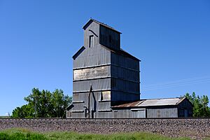 Grain elevator in Moorcroft, Wyoming