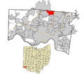 Hamilton County Ohio Incorporated and Unincorporated areas Springdale highlighted